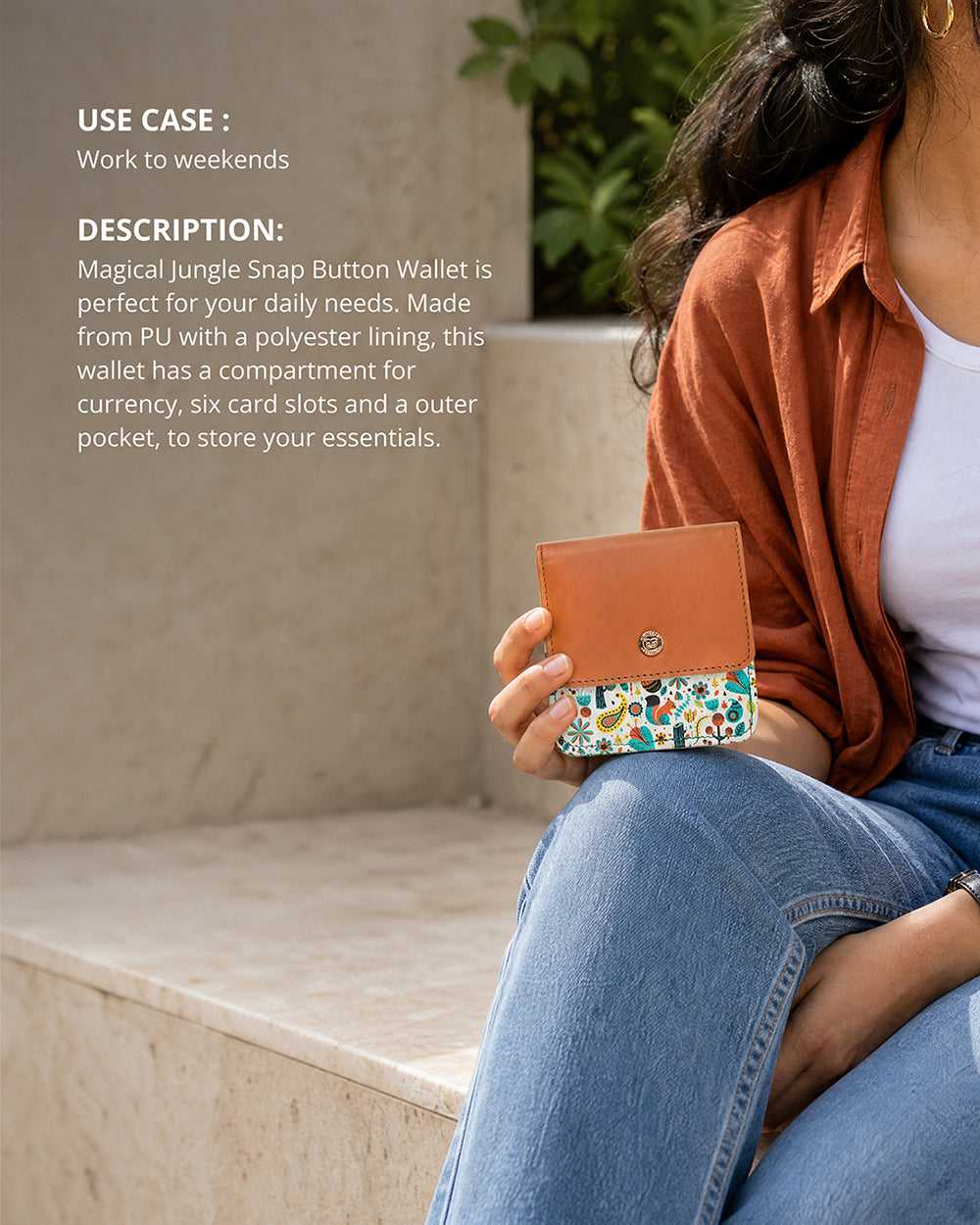 Magical Jungle Snap Button Wallet