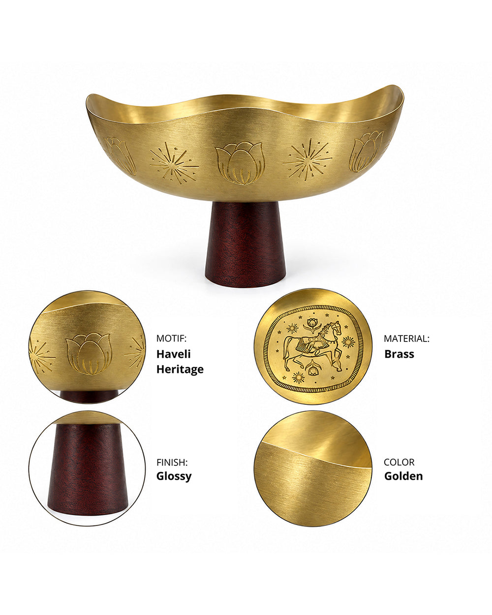 Mehfil Mood Brass Platter | Haveli Socials
