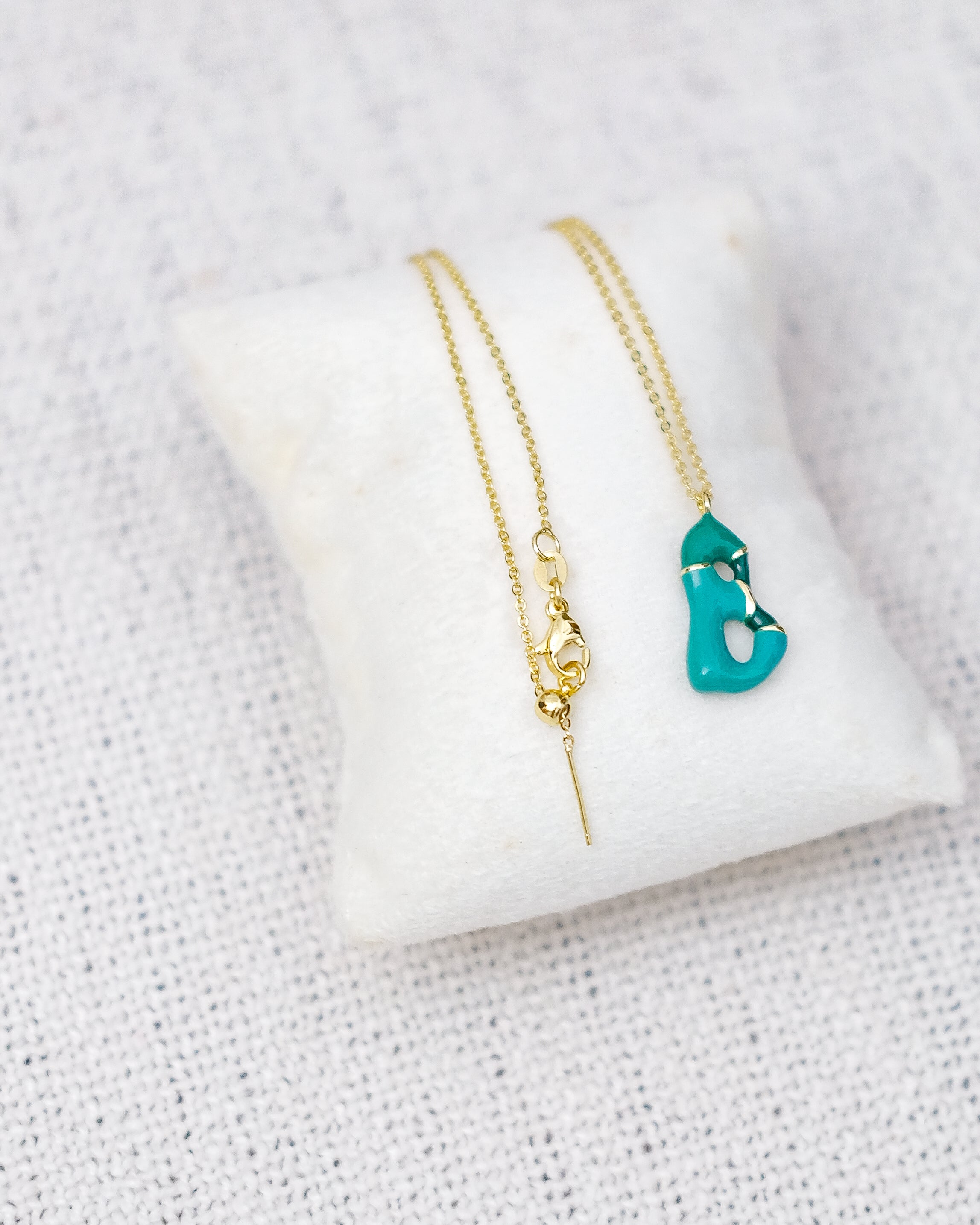 Alphabet Charm + Chain - B