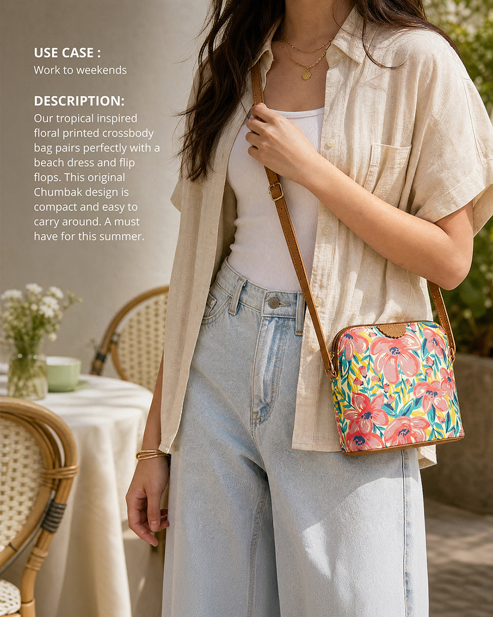 Teal By Chumbak Sunshine State Crossbody Bag ' Pink