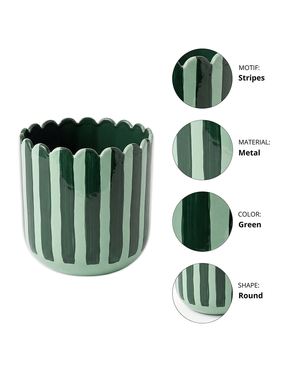 Green Grove Metal Planter - Small | Forest Folklore