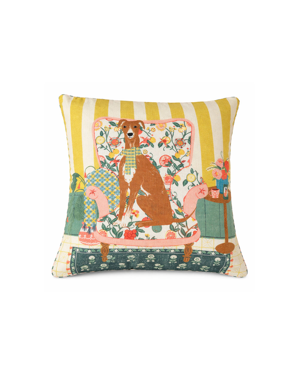 Florentine Hound Cushion, Set of 3| Citrus Zest