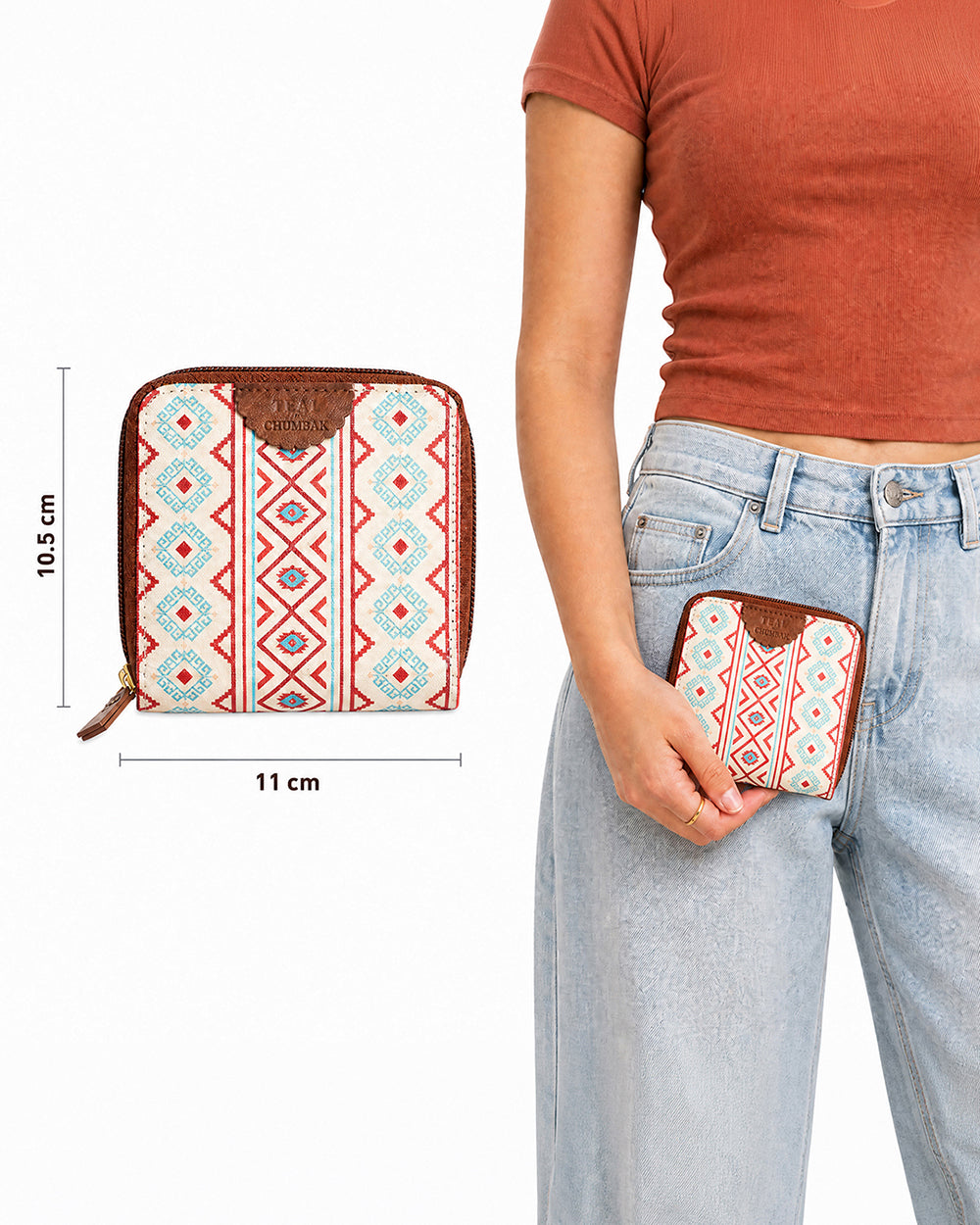 TealByChumbak Mercado Aztec Mini Wallet