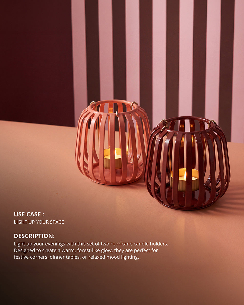 Forest Glow Hurricane Candle Holder - Set of 2 | Forest Folklore