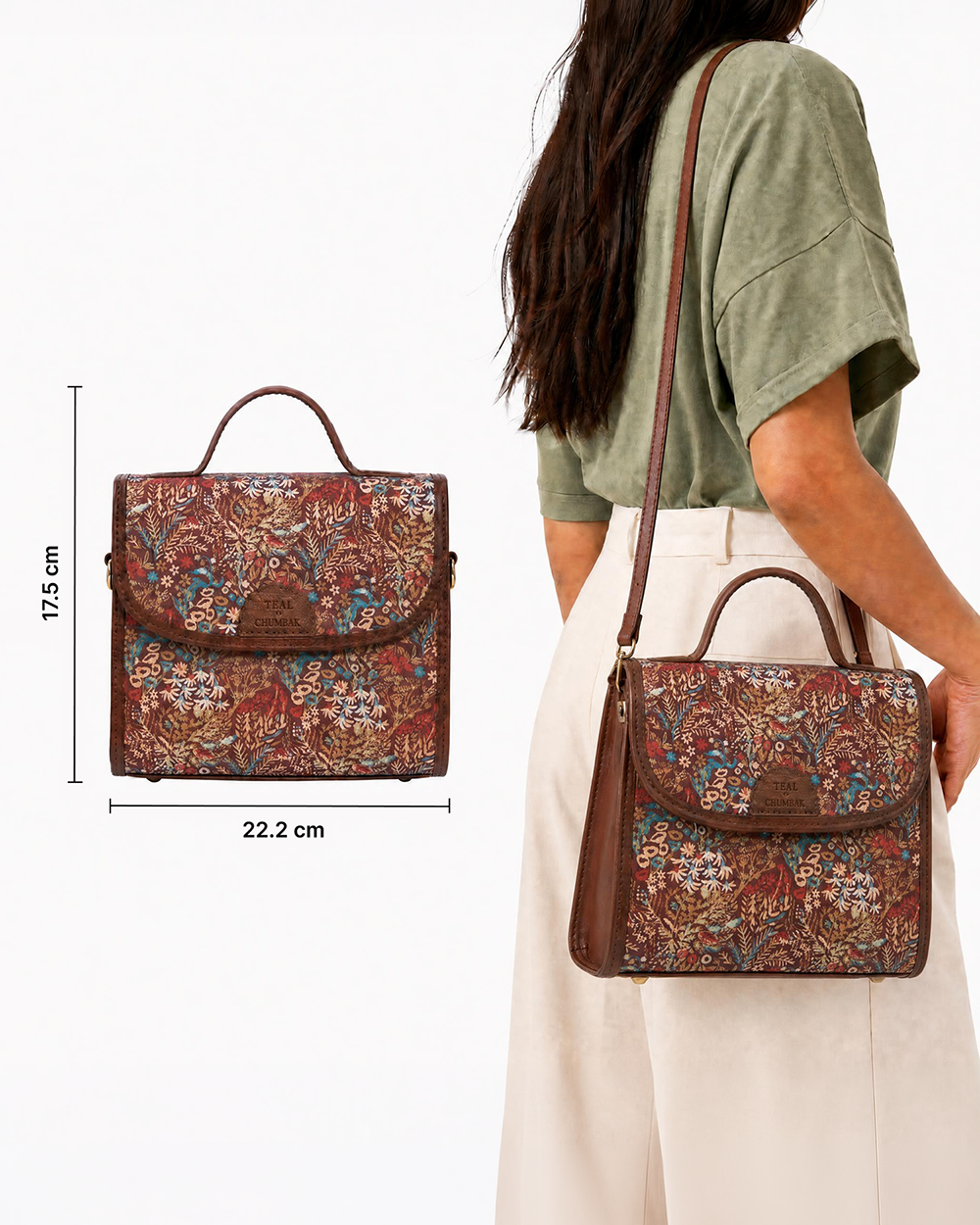 Teal by Chumbak Rainforest Crossbody Bag