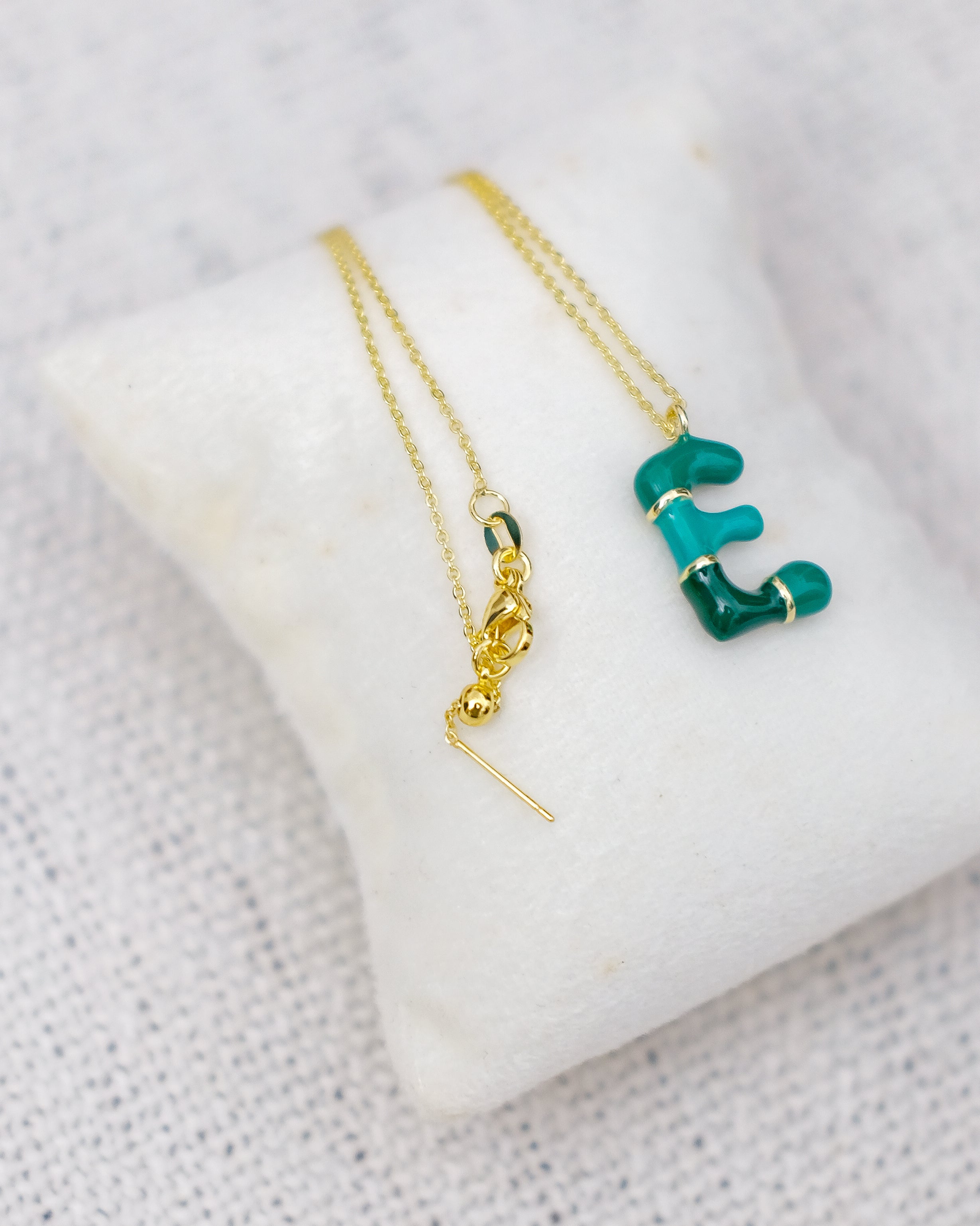 Alphabet Charm + Chain - E