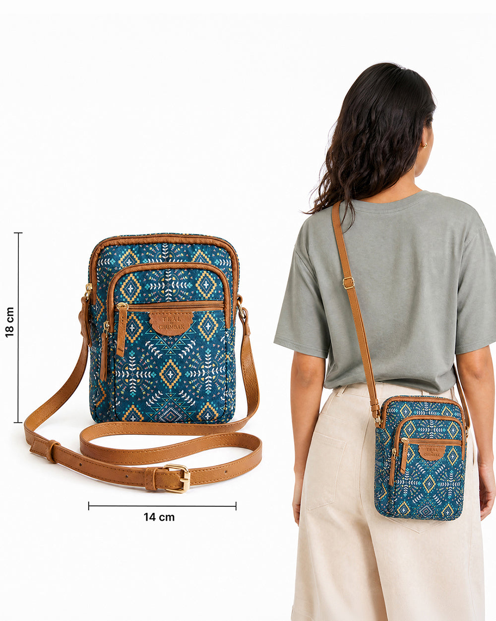 Teal by Chumbak Mexico Aztec Wallet Sling Bag