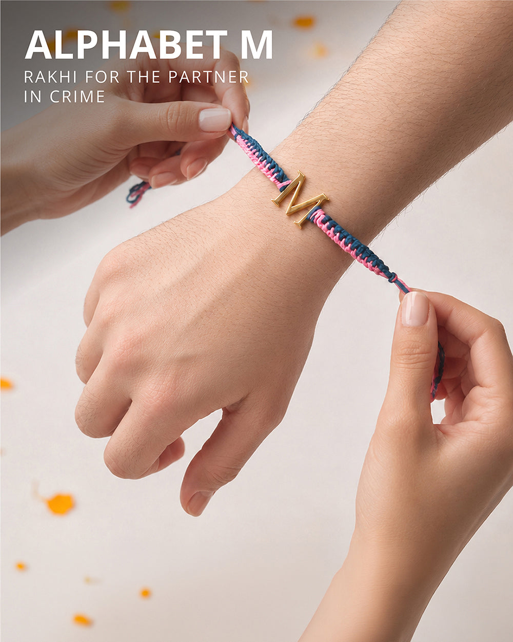 The Initial ‘M’ Happy Duo - Threads of Joy