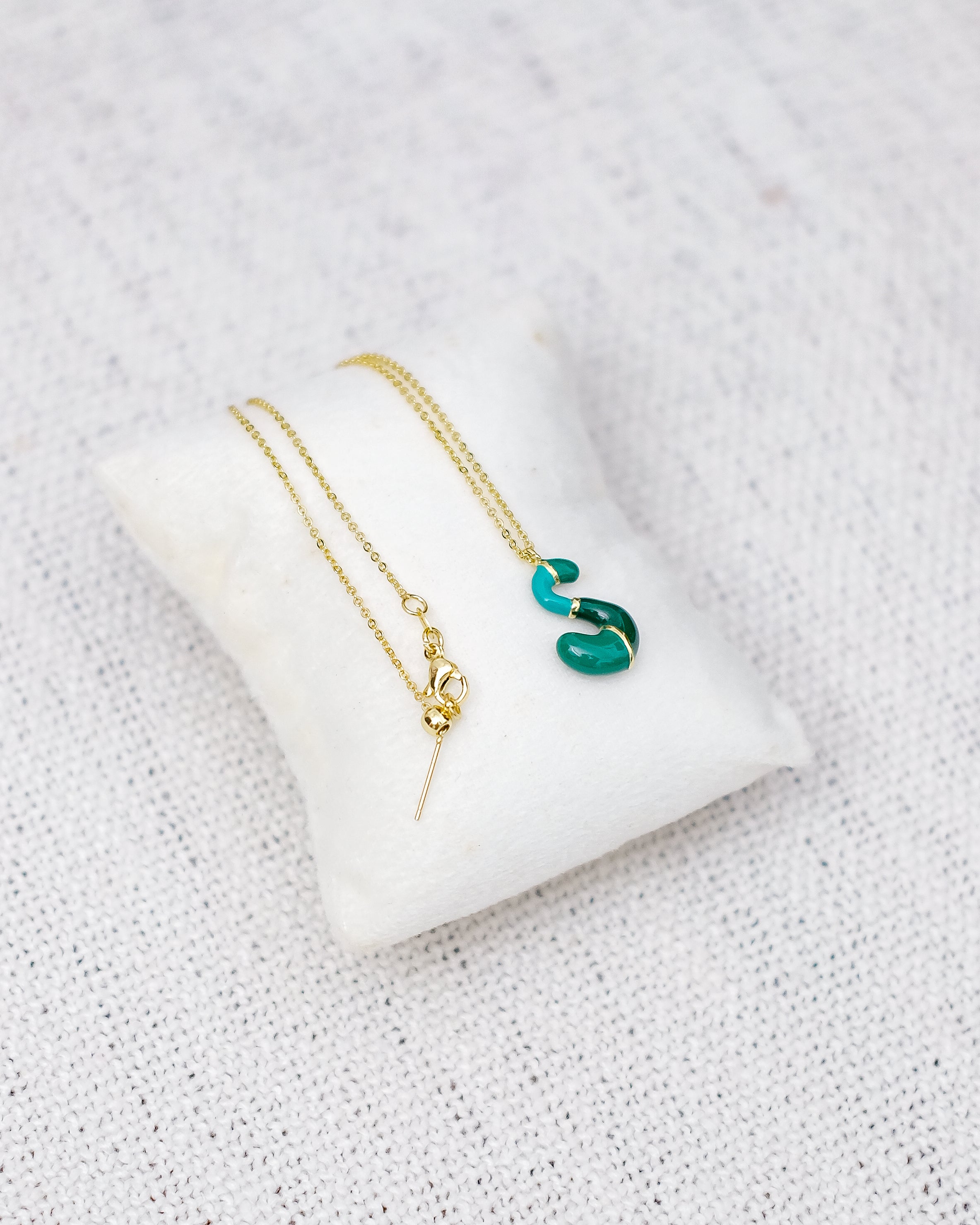 Alphabet Charm + Chain - S