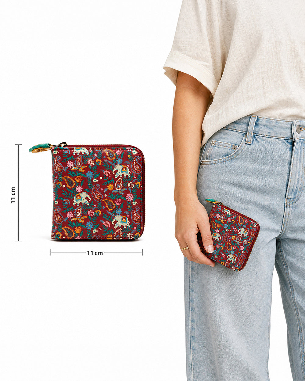 Paisley Blossoms Mini Wallet