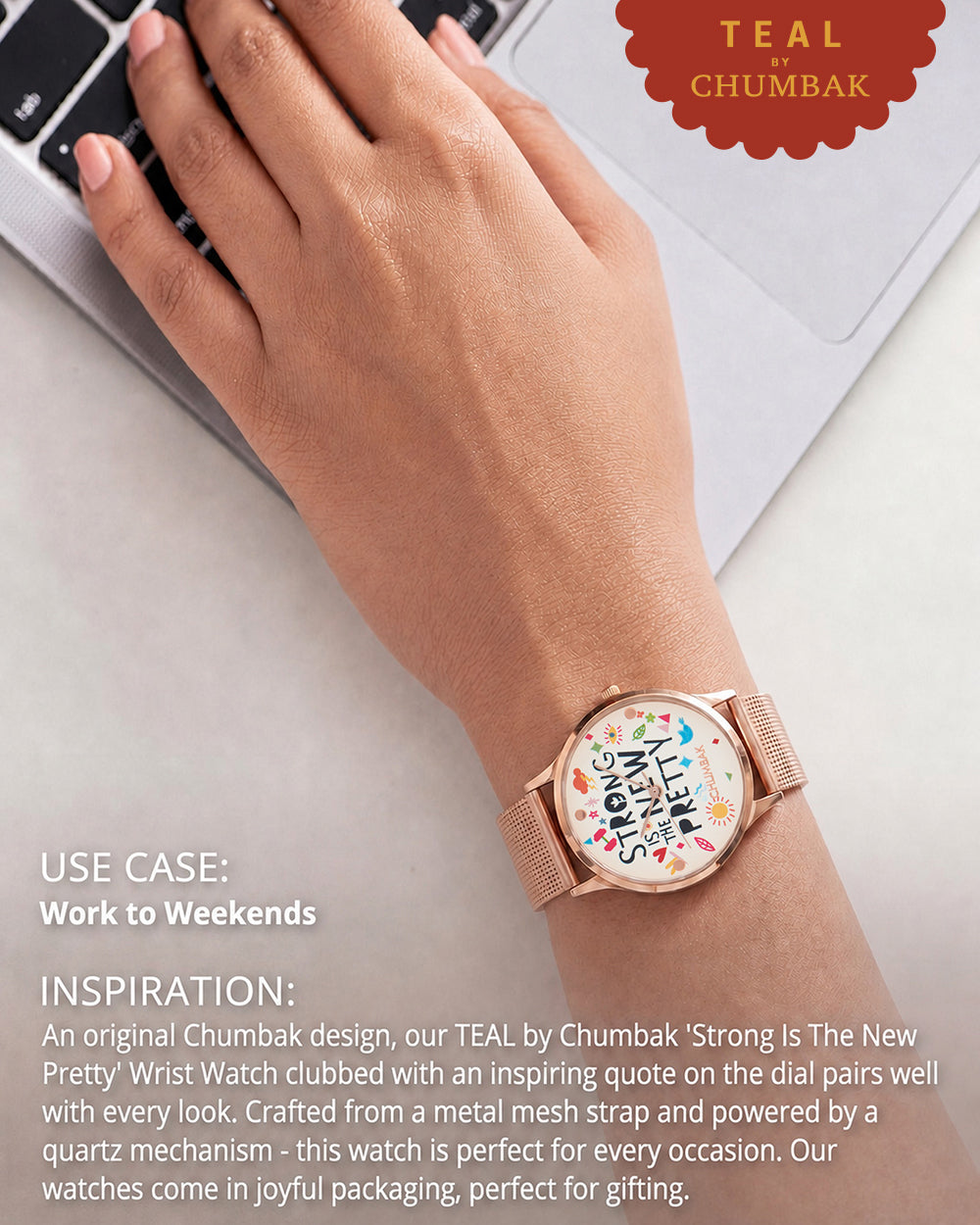 TEAL by Chumbak Strong is the new pretty Watch,Metal Mesh Strap