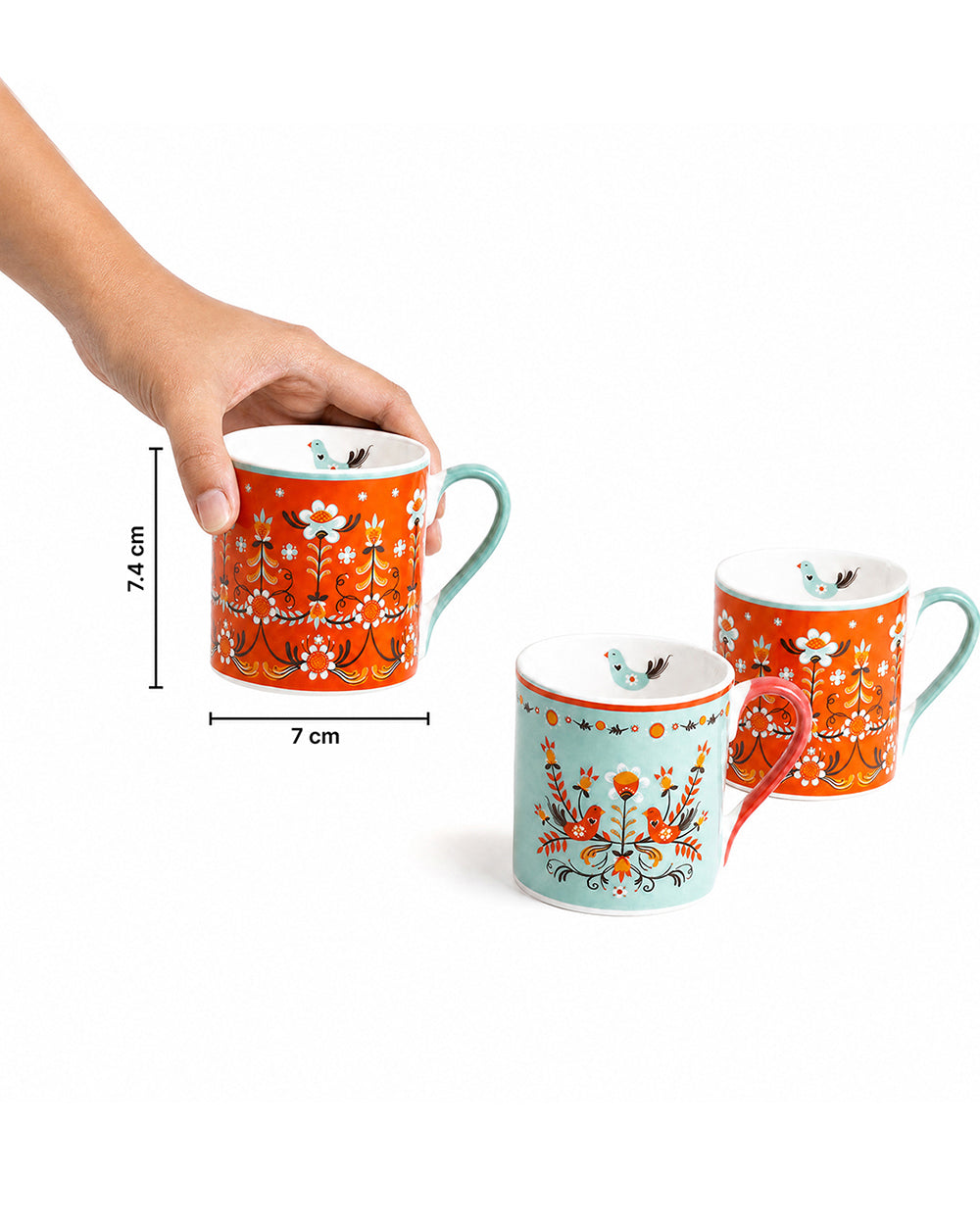 Valley Bloom Tea Mugs Gift Set of 6