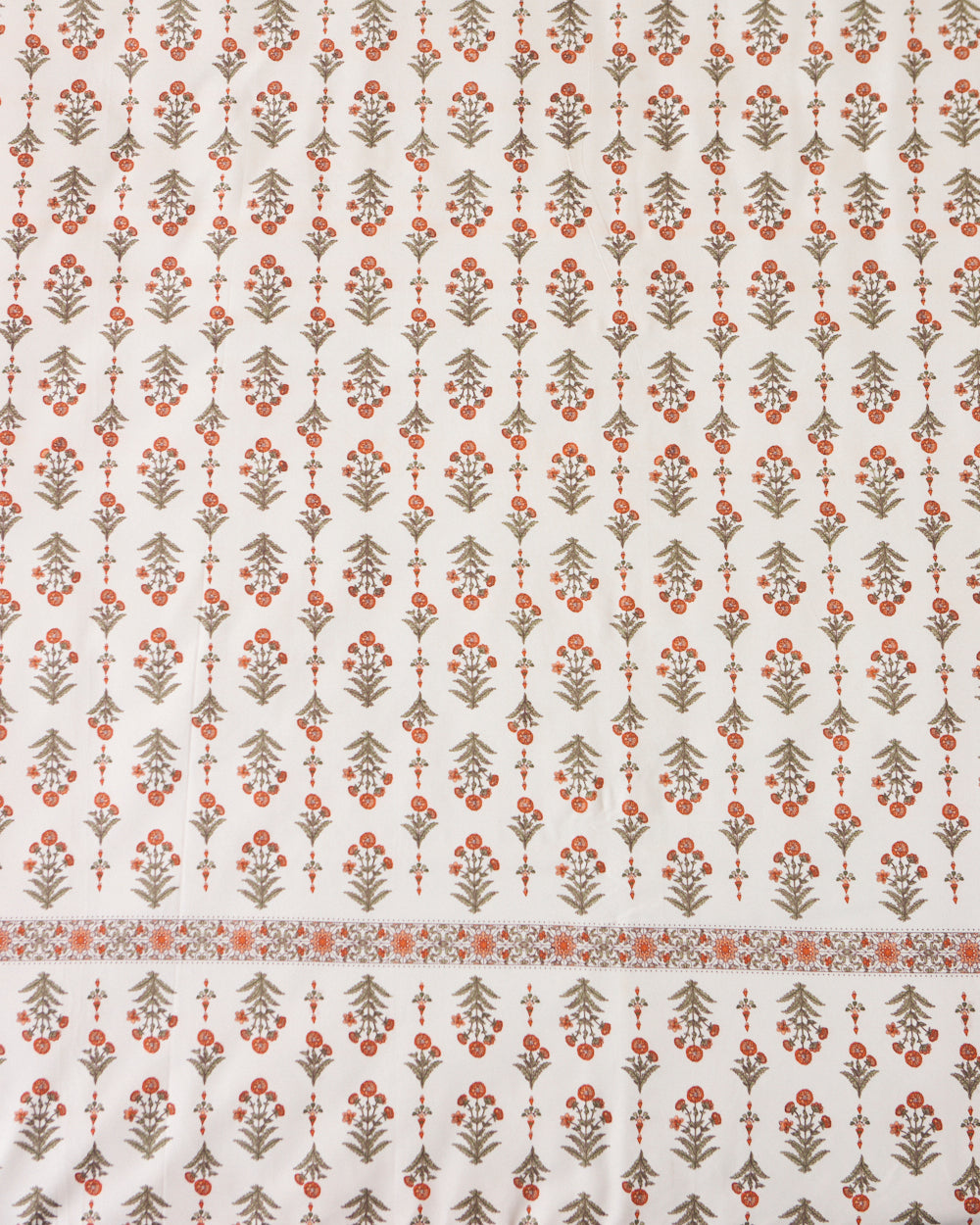 Block Print - Queen Size Bedsheet Polycotton
