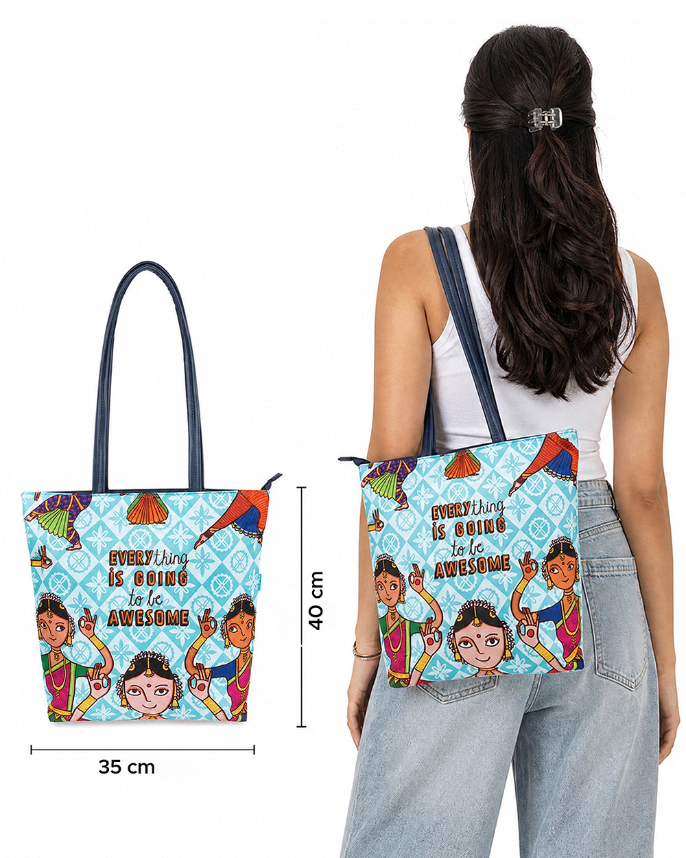 Dance Vibes Tote Bag - Teal