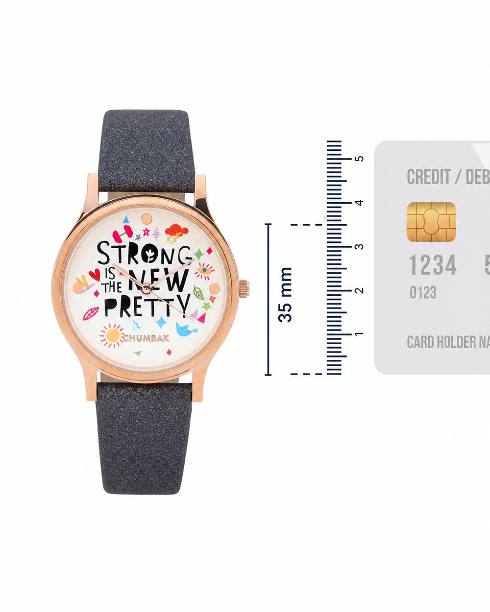 TEAL by Chumbak Strong Is The New Pretty Wrist Watch