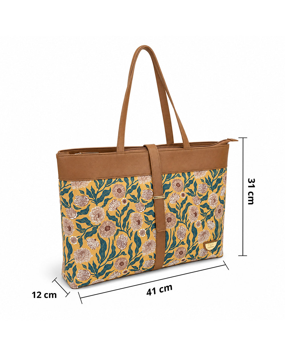 Teal by Chumbak Ivory Genda Garden Work Tote