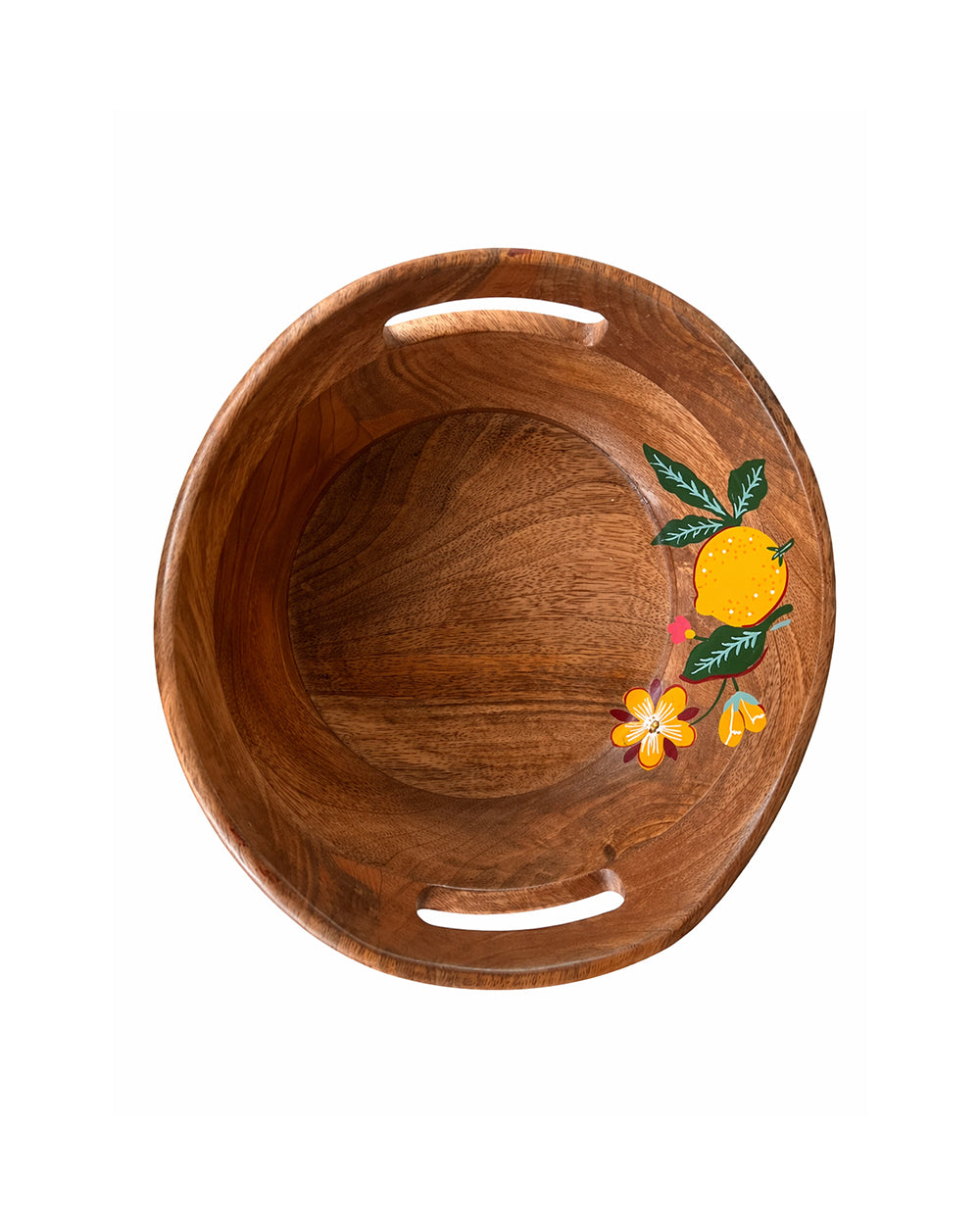 Florentine Wooden Serving Bowl, 9"| Citrus Zest