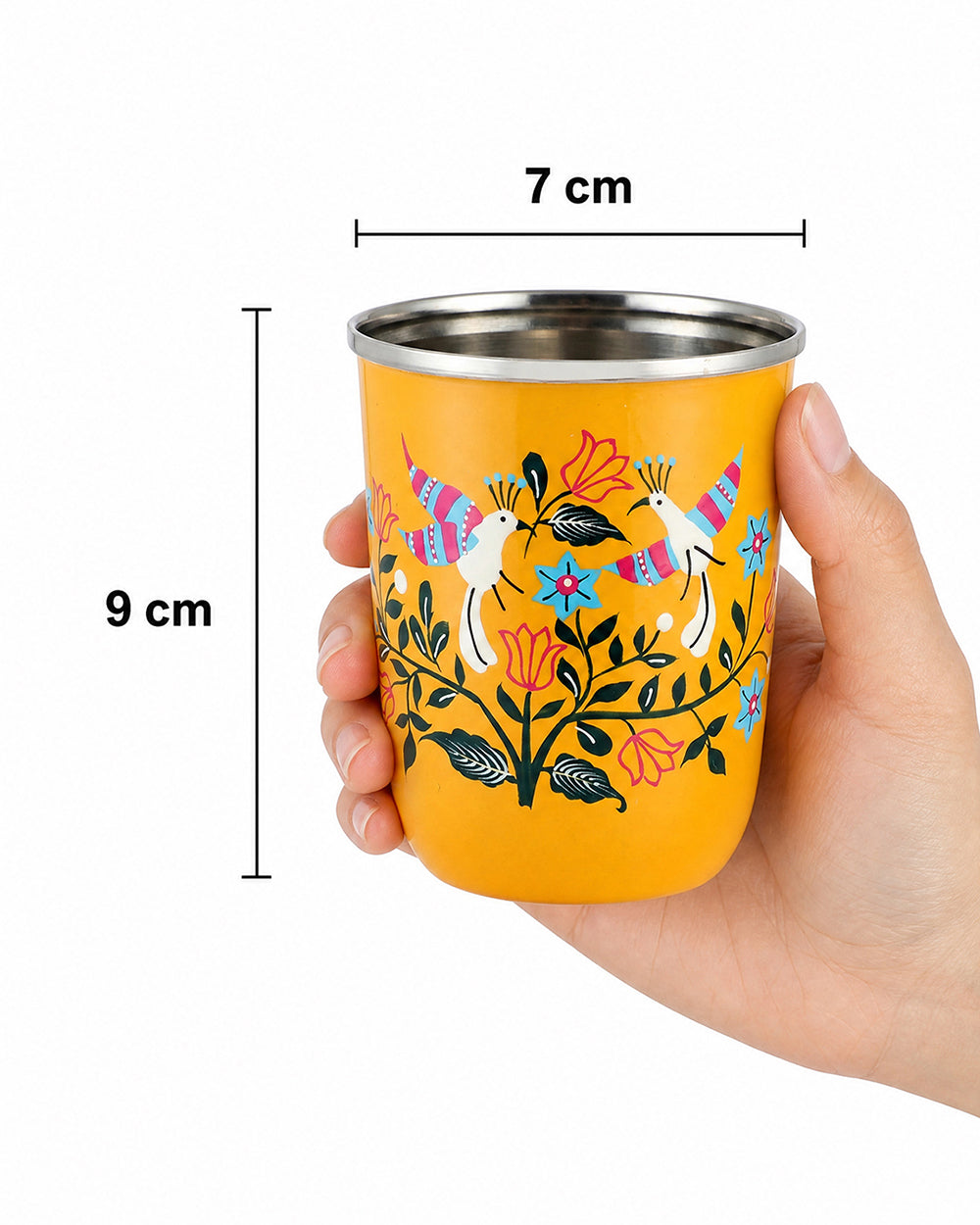 Boho Birds Steel Tumbler - Small
