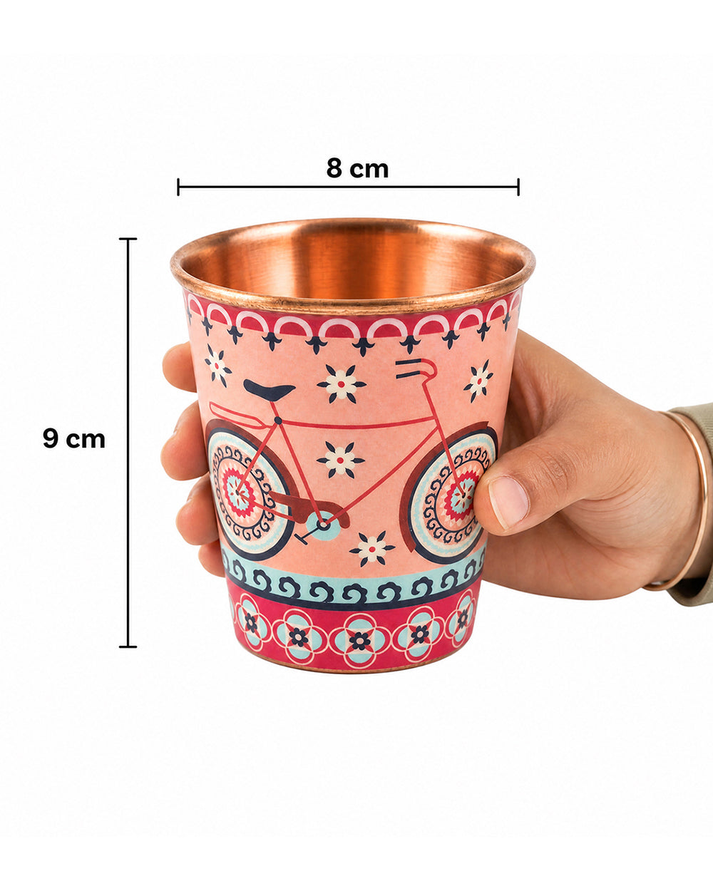 Boho Cycle Copper Tumbler - Small