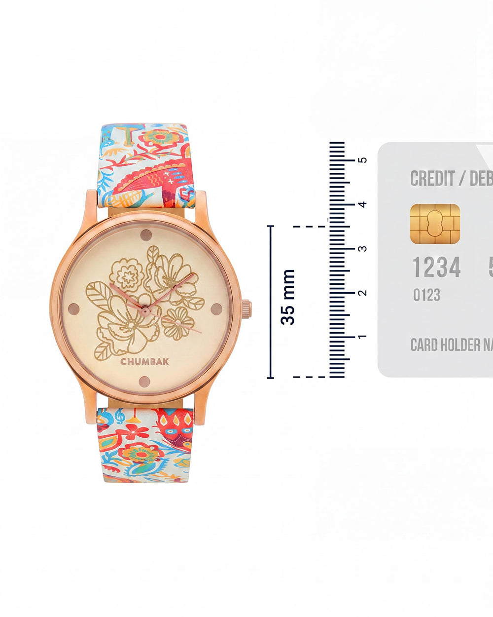 TEAL by Chumbak Jungle Beats Watch Ivory