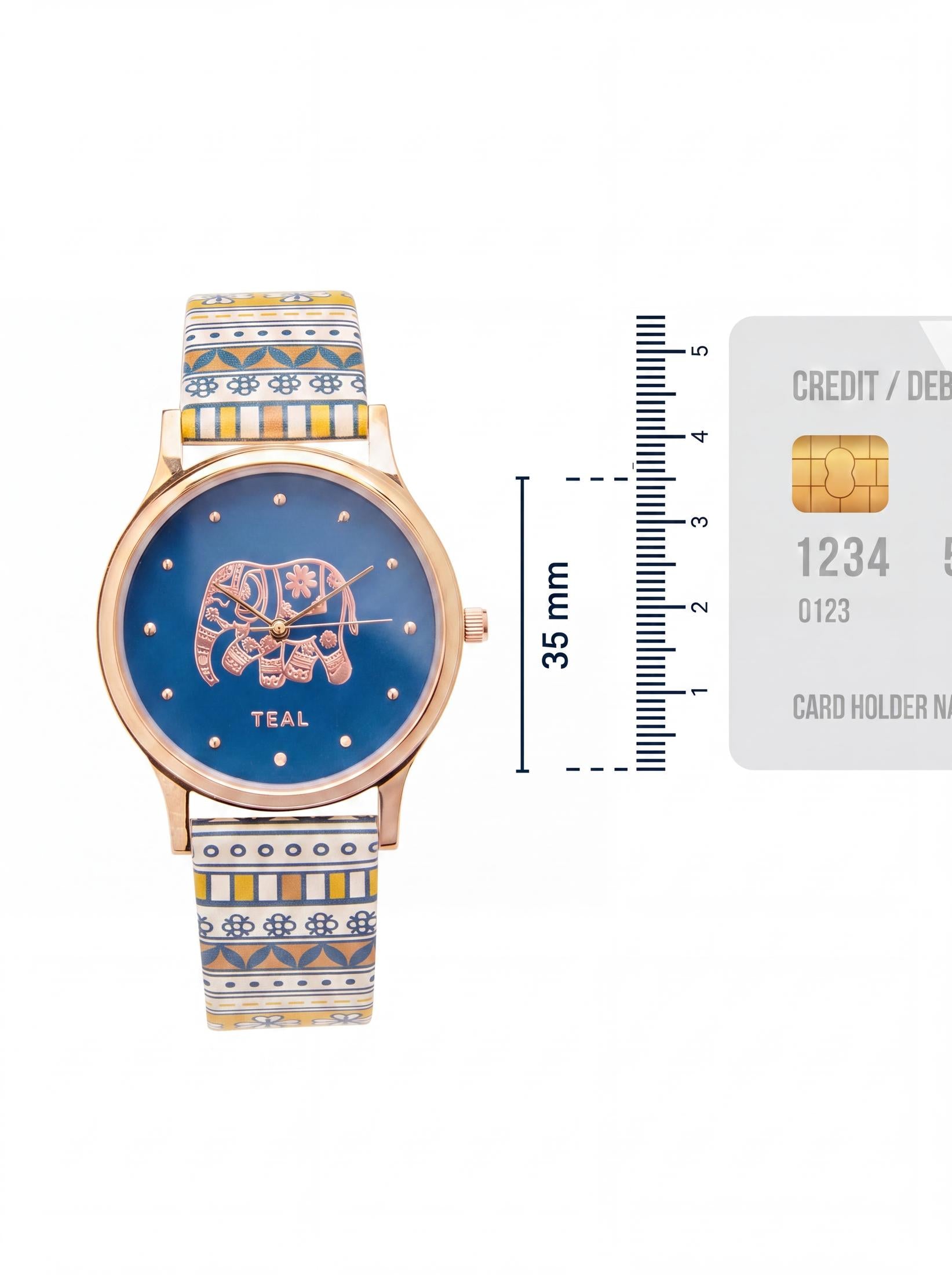TEAL by Chumbak Aztec Strap Wrist Watch