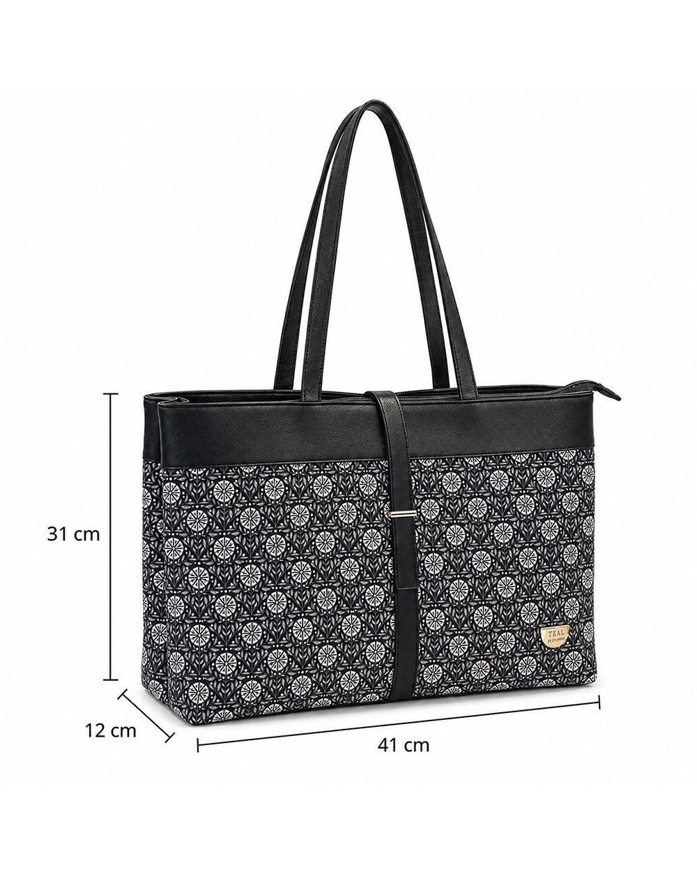 Teal by Chumbak Midnight Phool Jaal Work Tote