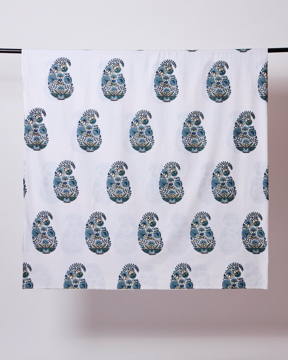 Jaipuri Paisley Hand-Block Bedsheet Set 180TC