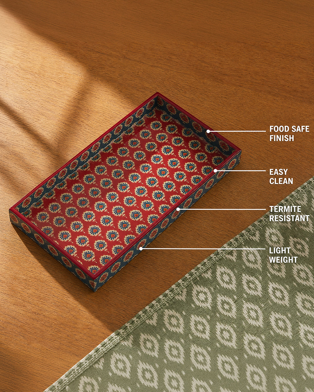 Blooming Buds Rectangular Tray