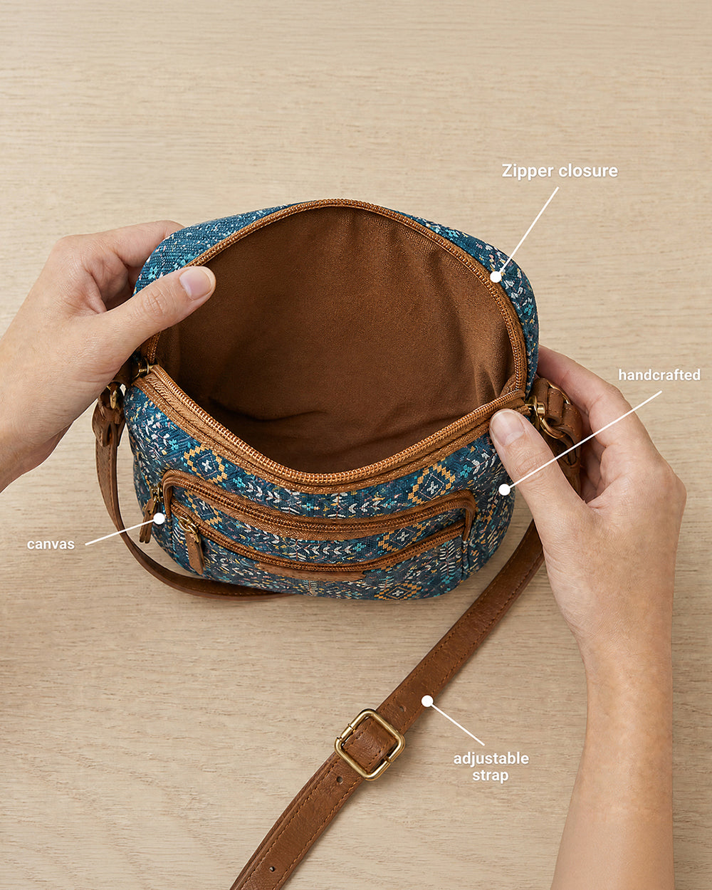 Teal by Chumbak Mexico Aztec Wallet Sling Bag