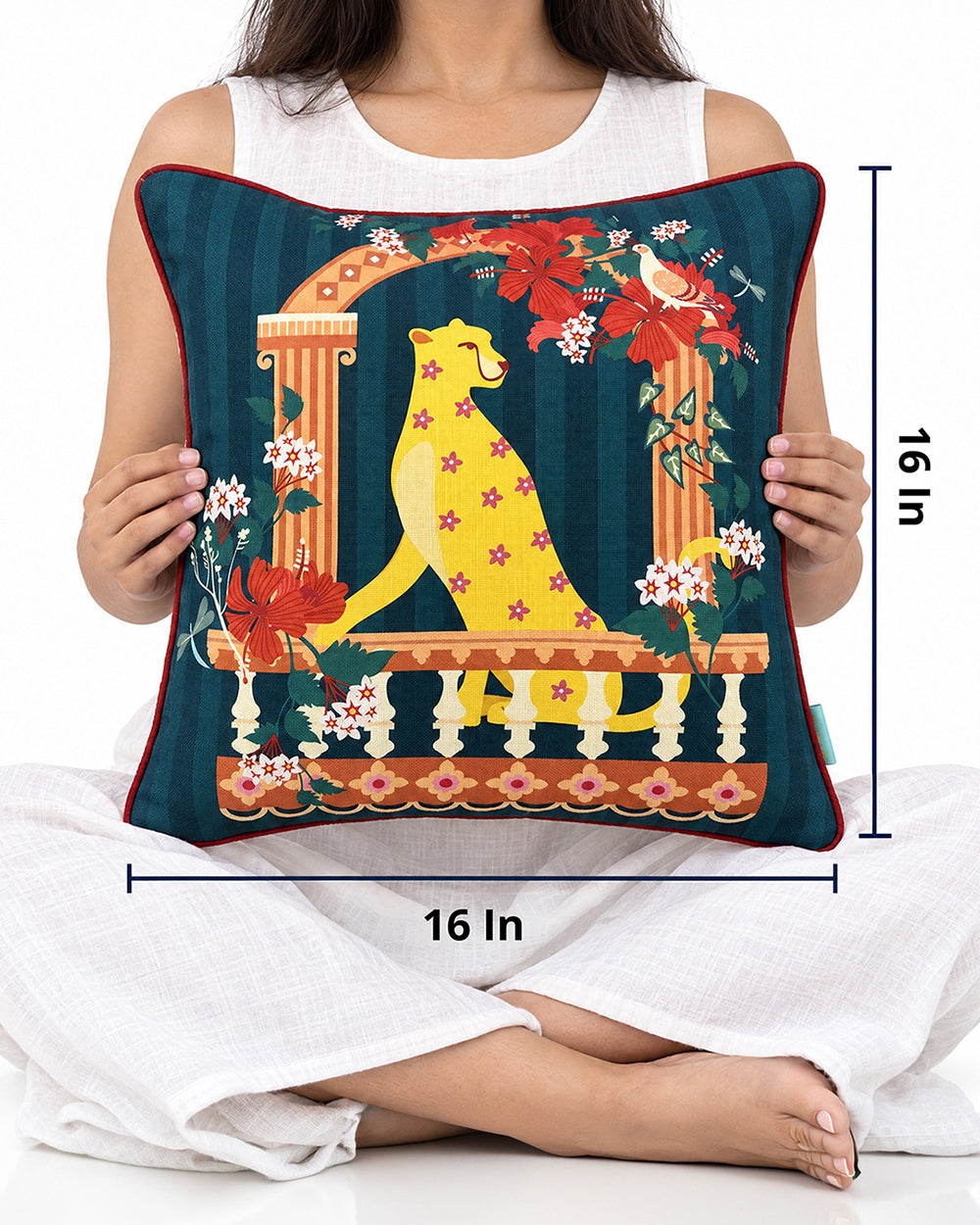 Jharoka Scenes Cushion Cover | Haveli Socials