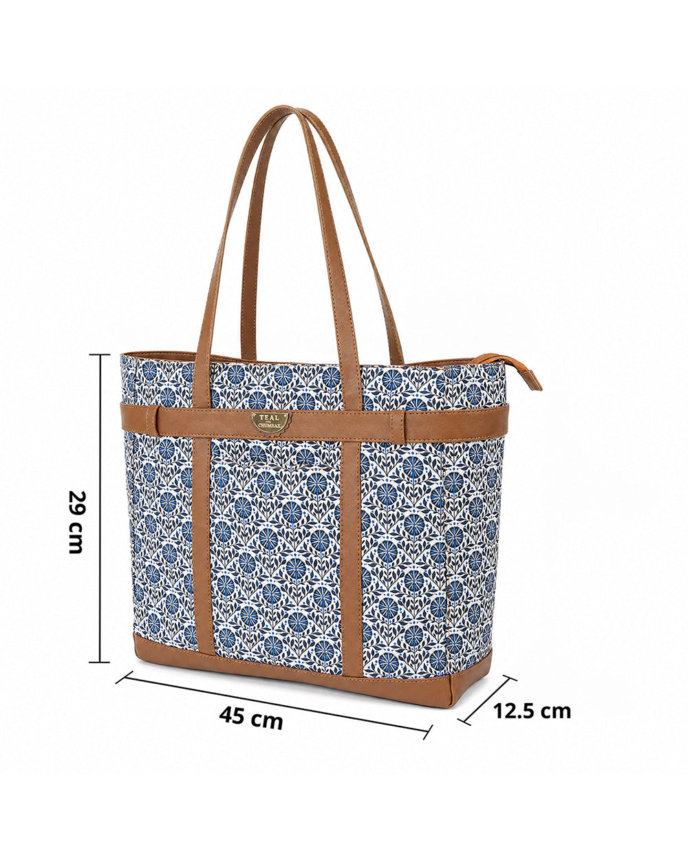 Teal by Chumbak Indigo Phool Jaal Laptop Tote