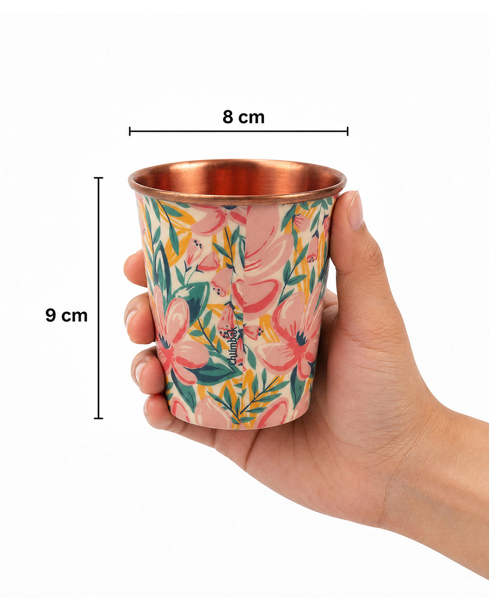 Tropical Lilies Copper Tumbler - Small