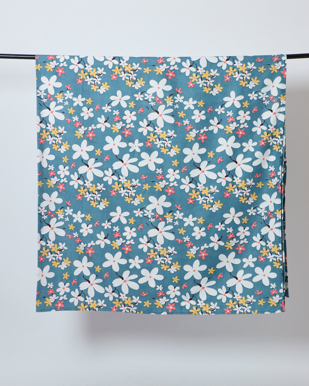 Blue Bloom - Queen Size Bedsheet Polycotton