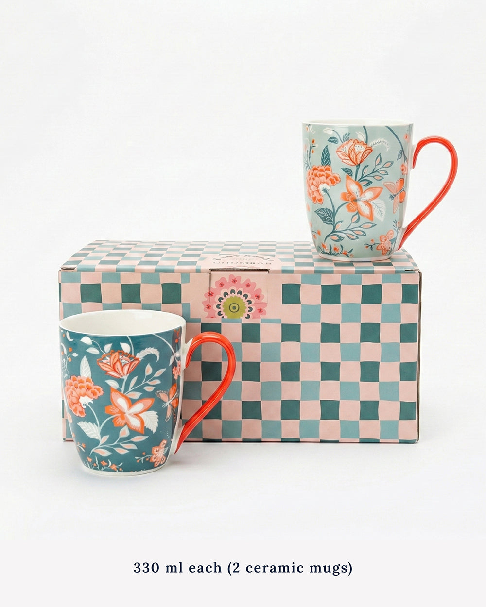 Chumbak Coffee & Joy Mug Gift Set of 2 | Comes in a Gift Box