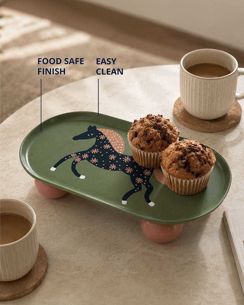 Galloping Rectangle Table Tray | Forest Folklore