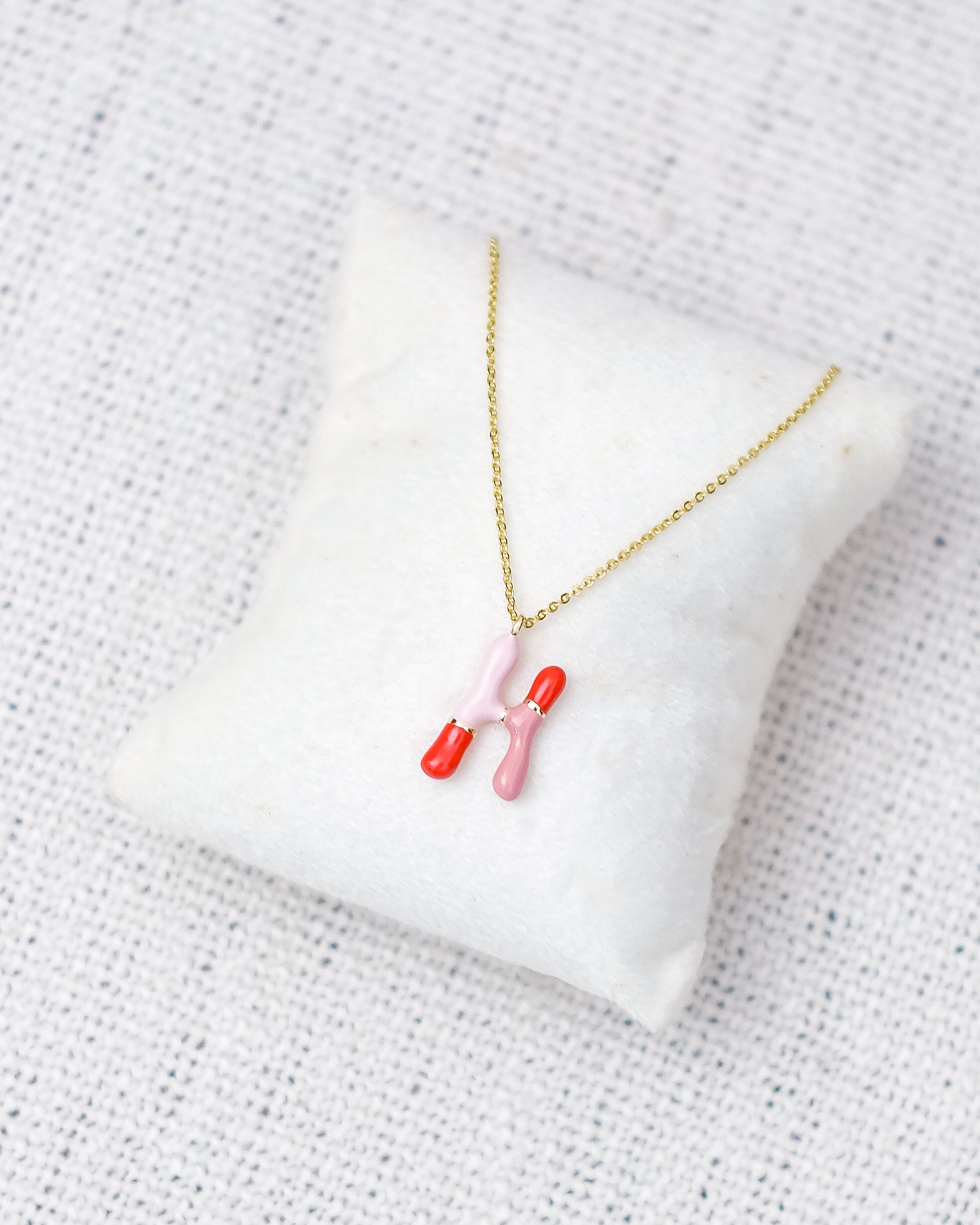 Alphabet Charm + Chain - H