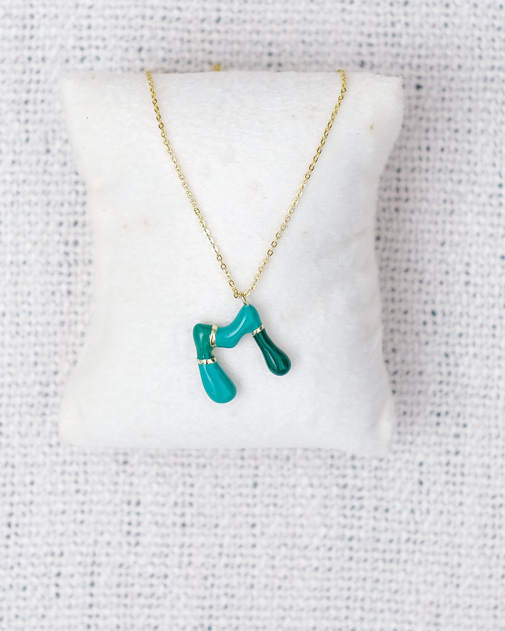 Alphabet Charm + Chain - M