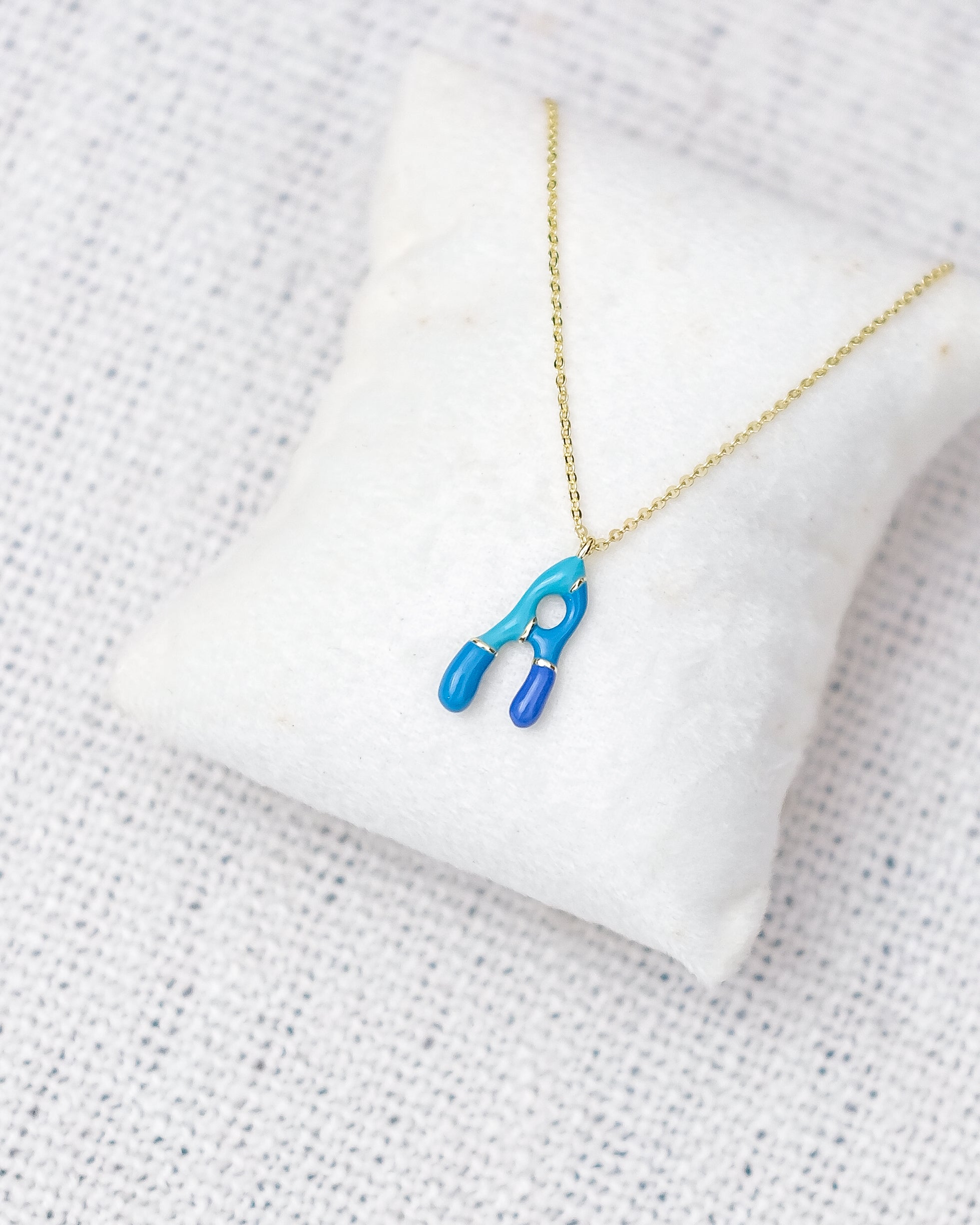 Alphabet Charm + Chain - A