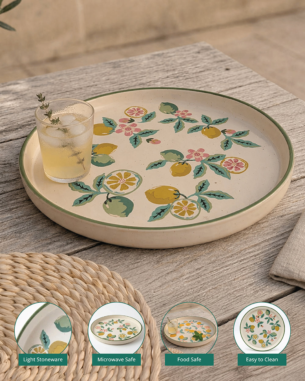 Limoncello Serving Platter| Citrus Zest
