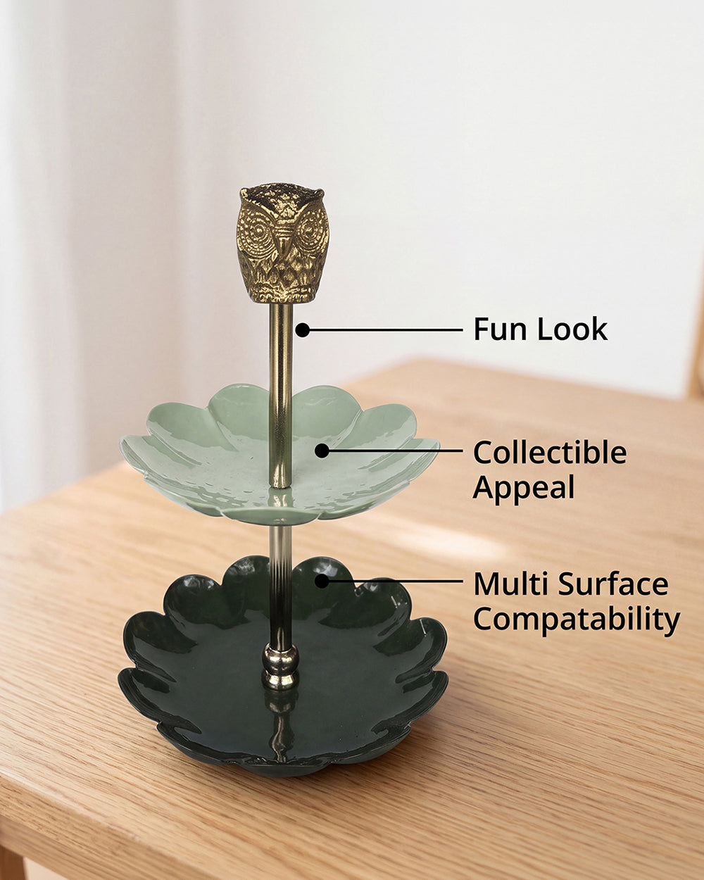 Wise Owl 2-Tier Jewellery Holder | Forest Folklore