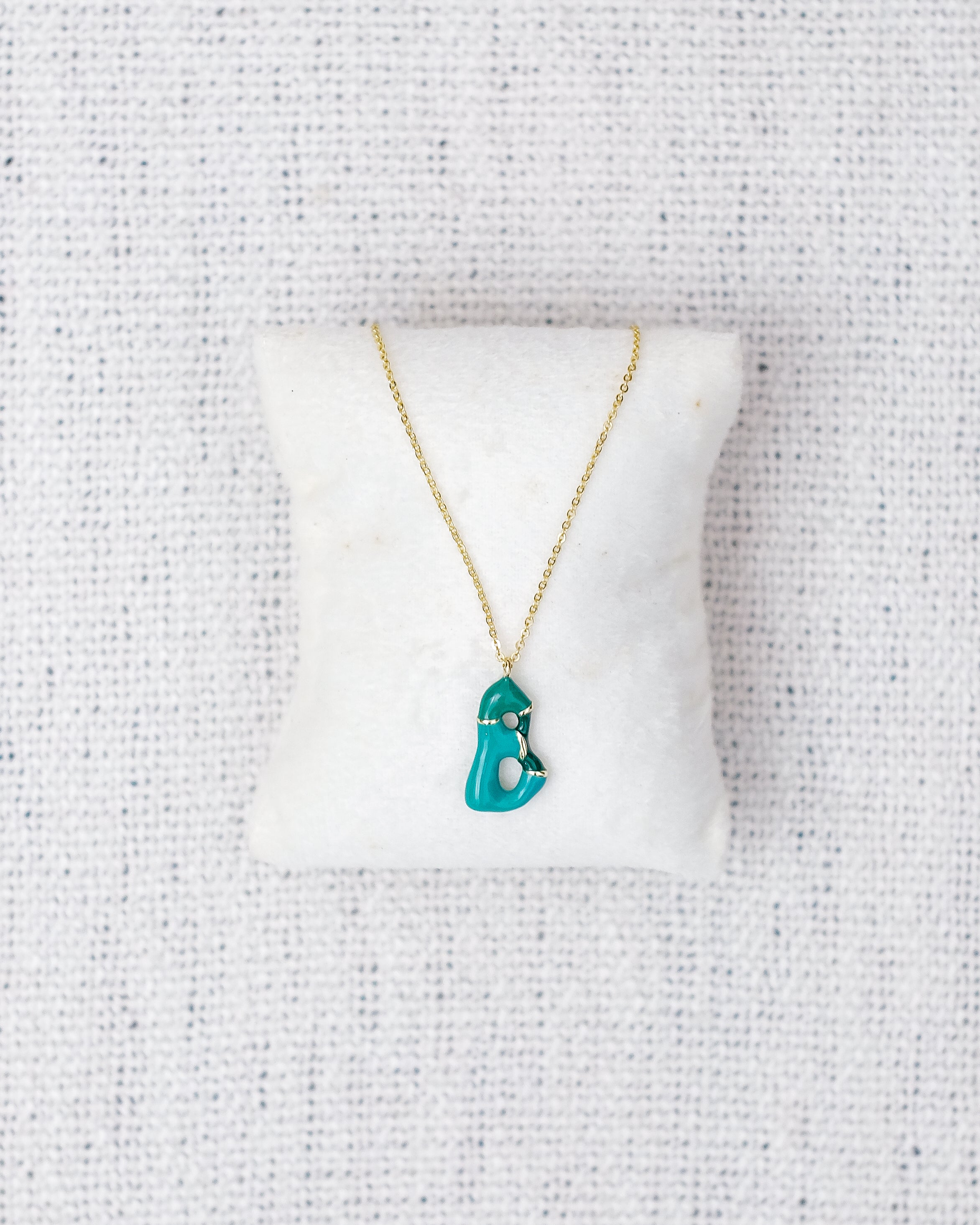 Alphabet Charm + Chain - B