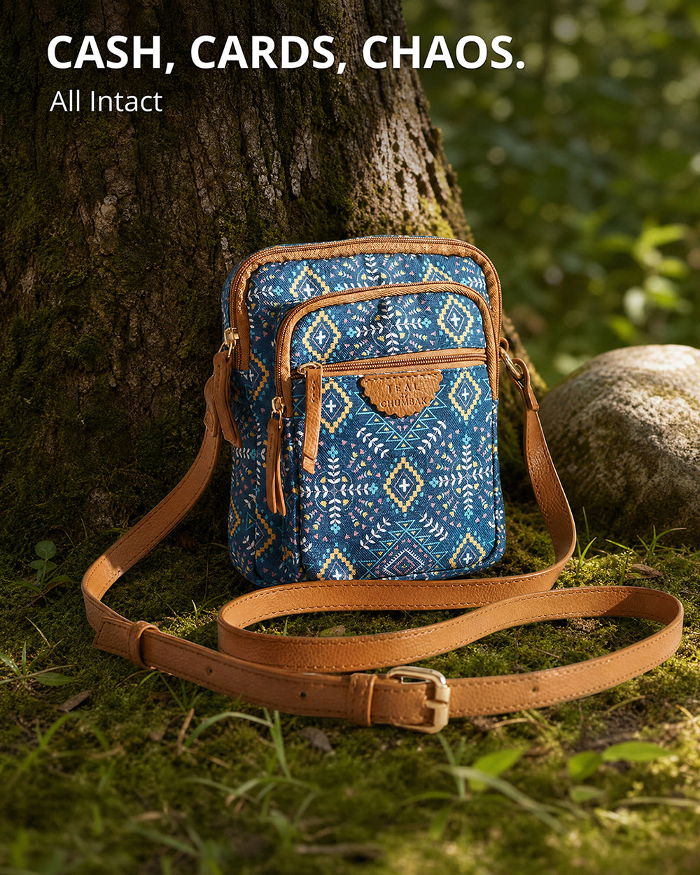 Teal by Chumbak Mexico Aztec Wallet Sling Bag
