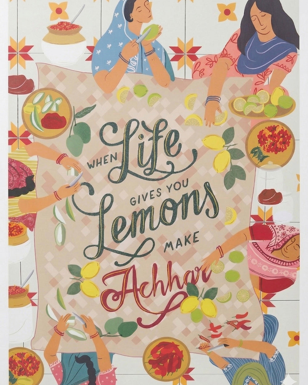 Lemon Pickle Wall Frame, 40x50cm| Citrus Zest
