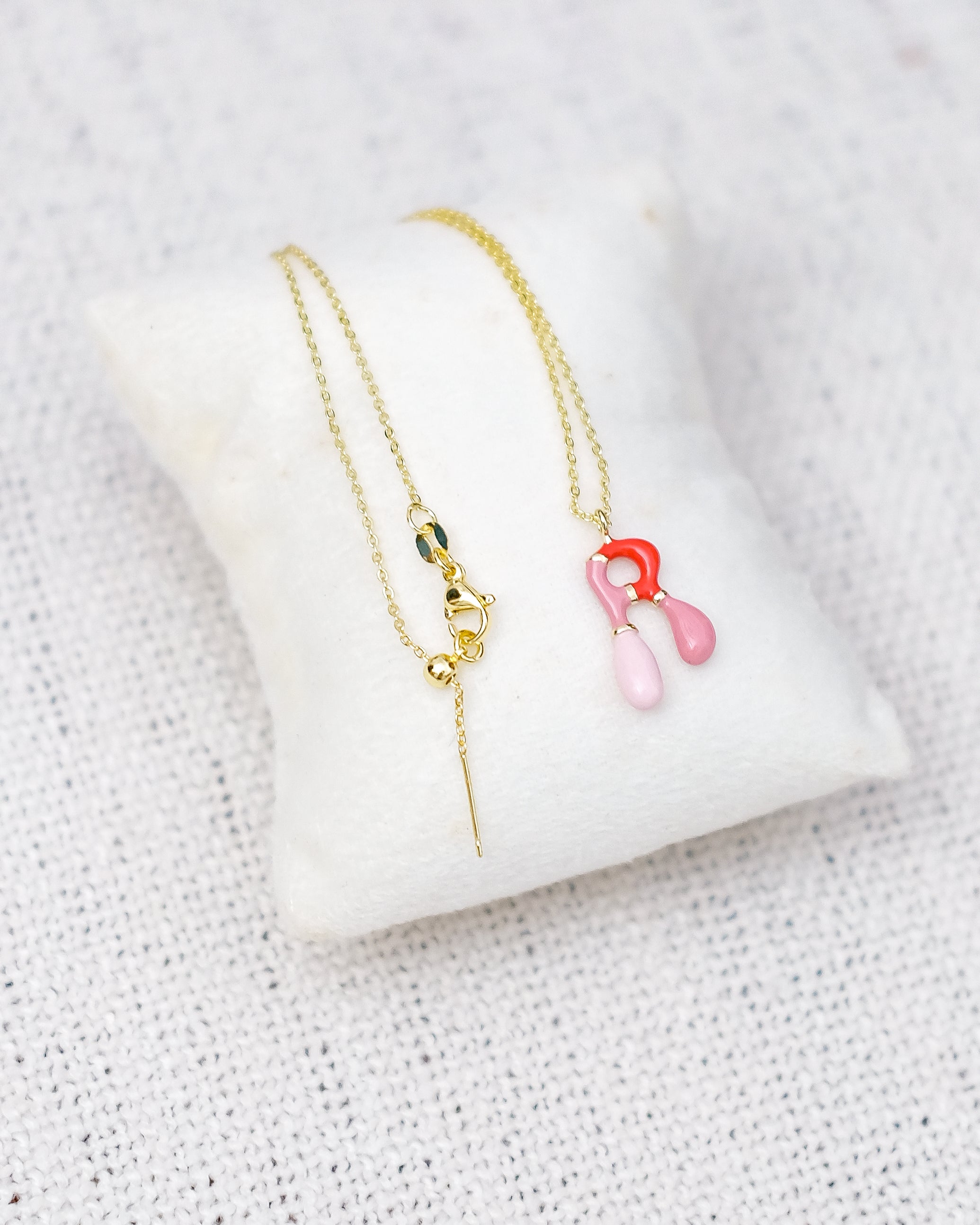 Alphabet Charm + Chain - R