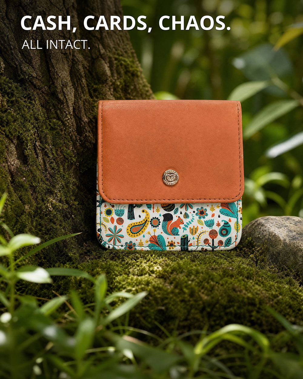 Magical Jungle Snap Button Wallet