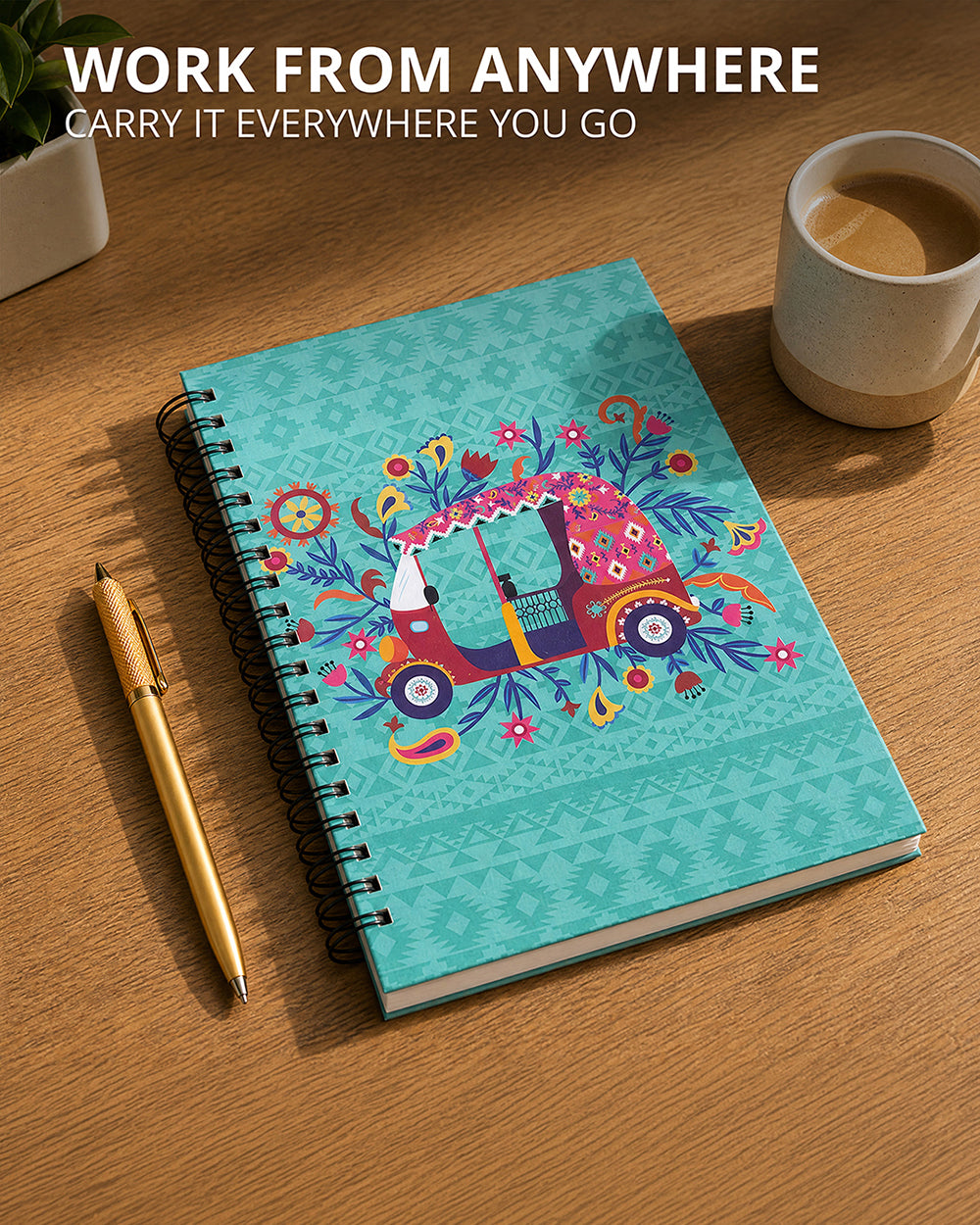 Bohemian Auto Ride Spiral Notebook