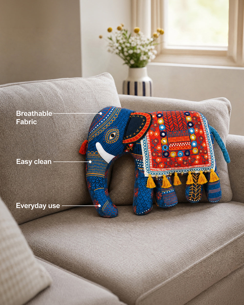 The Royal Ride Kutch Cushion