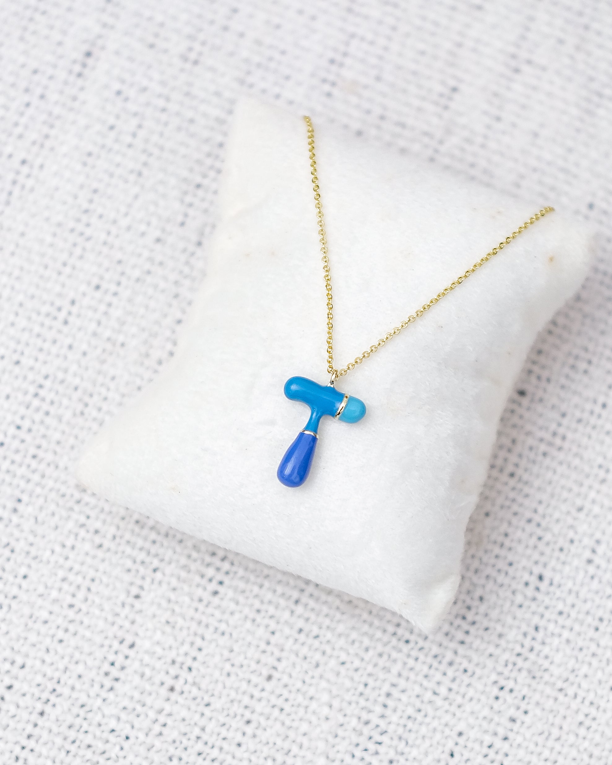 Alphabet Charm + Chain - T