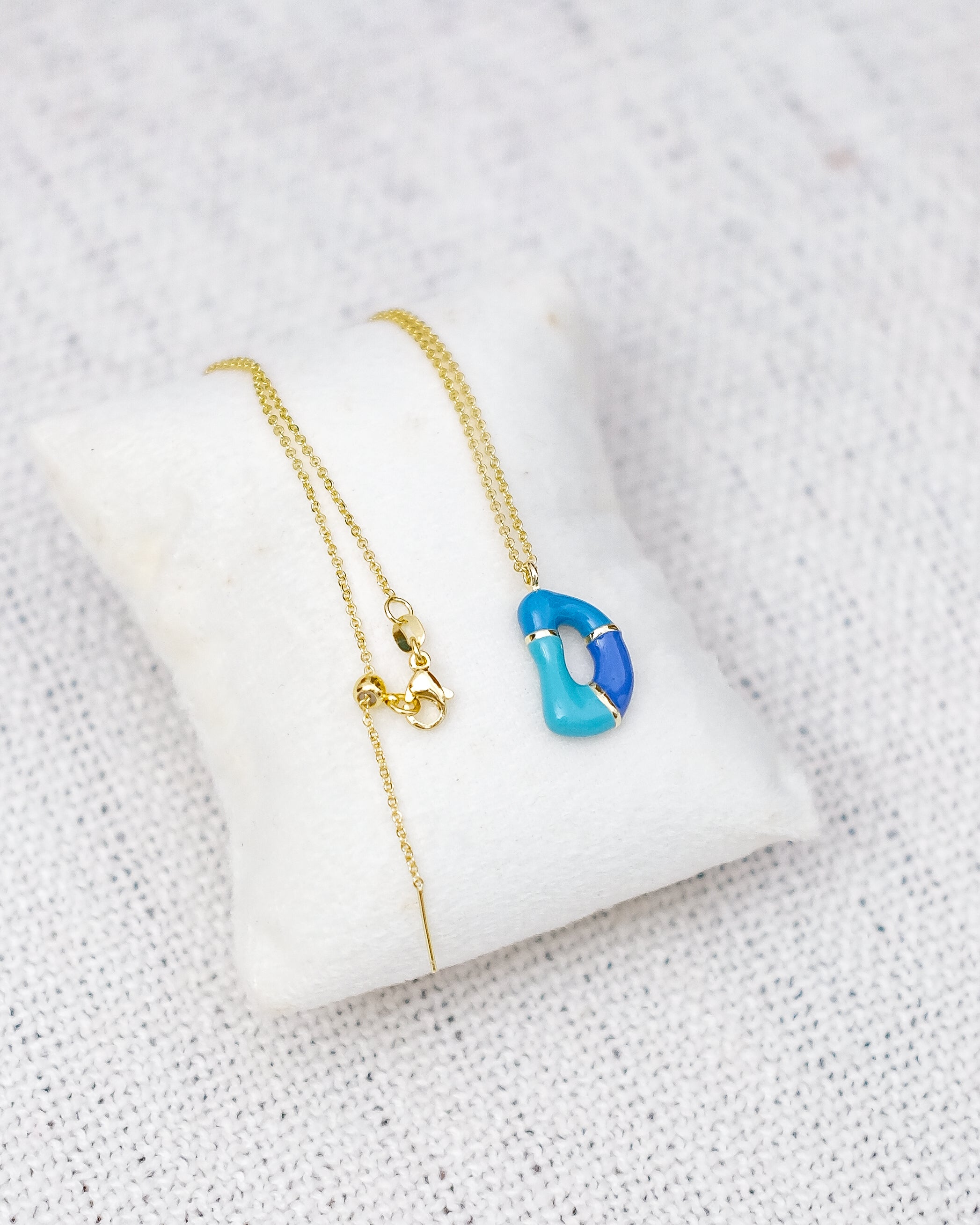 Alphabet Charm + Chain - D