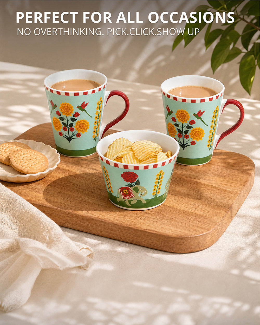 Rani Bagh Tea Trio Gift Set - Set of 3 | Palace Memoirs